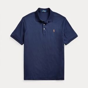 Polo Ralph Lauren 'Custom Soft Cotton' Slim Fit Navy Polo Shirt - Men's L